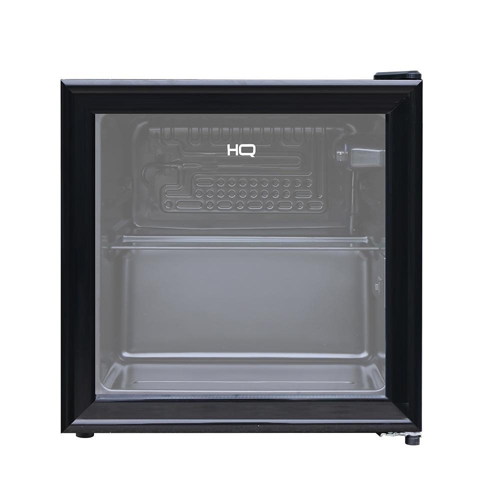 Frigobar Expositor Vertical HQ Vidro Duplo 50 Litros Preto HQ-50FBPV