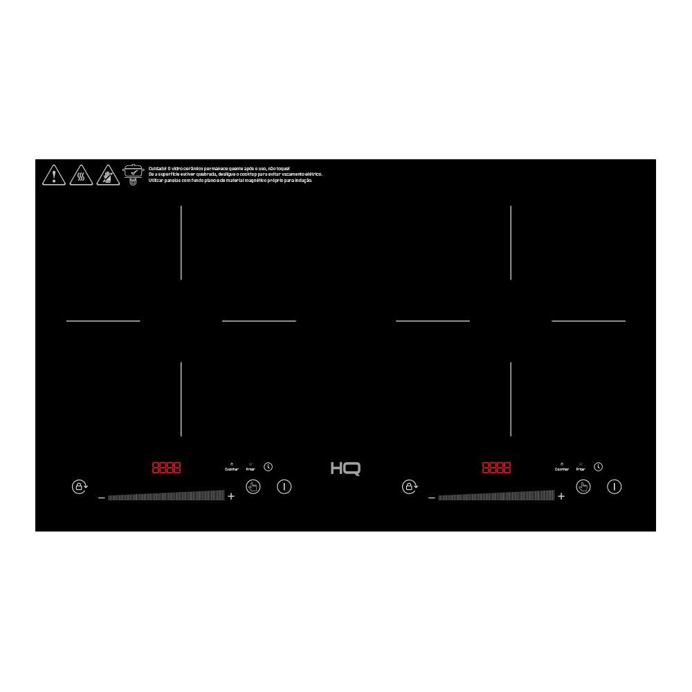Cooktop de Inducao HQ 2 Bocas Portatil 3500W Preto HQ-IDE3502S 220V