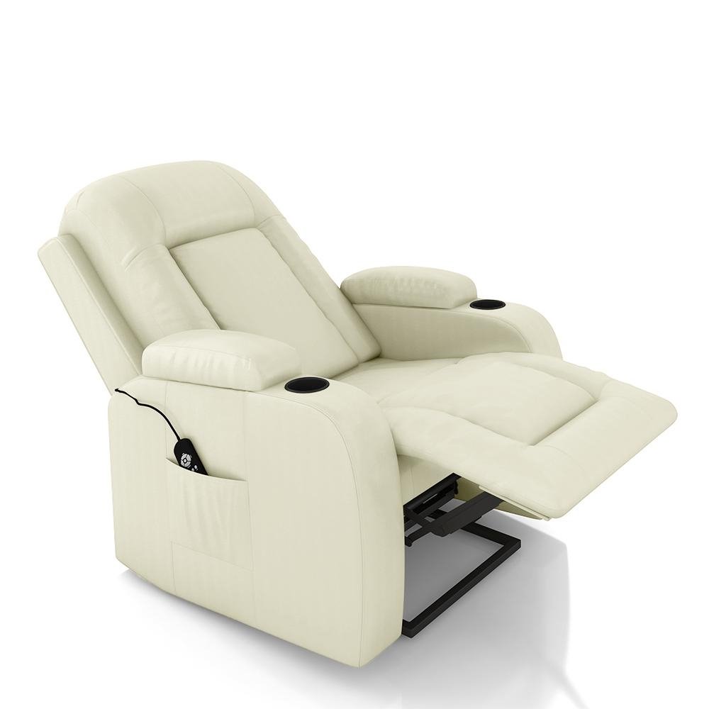 Poltrona do Papai Reclinavel Massagem e Aquecimento com Elevacao Lift 150° 2 Porta Copos G