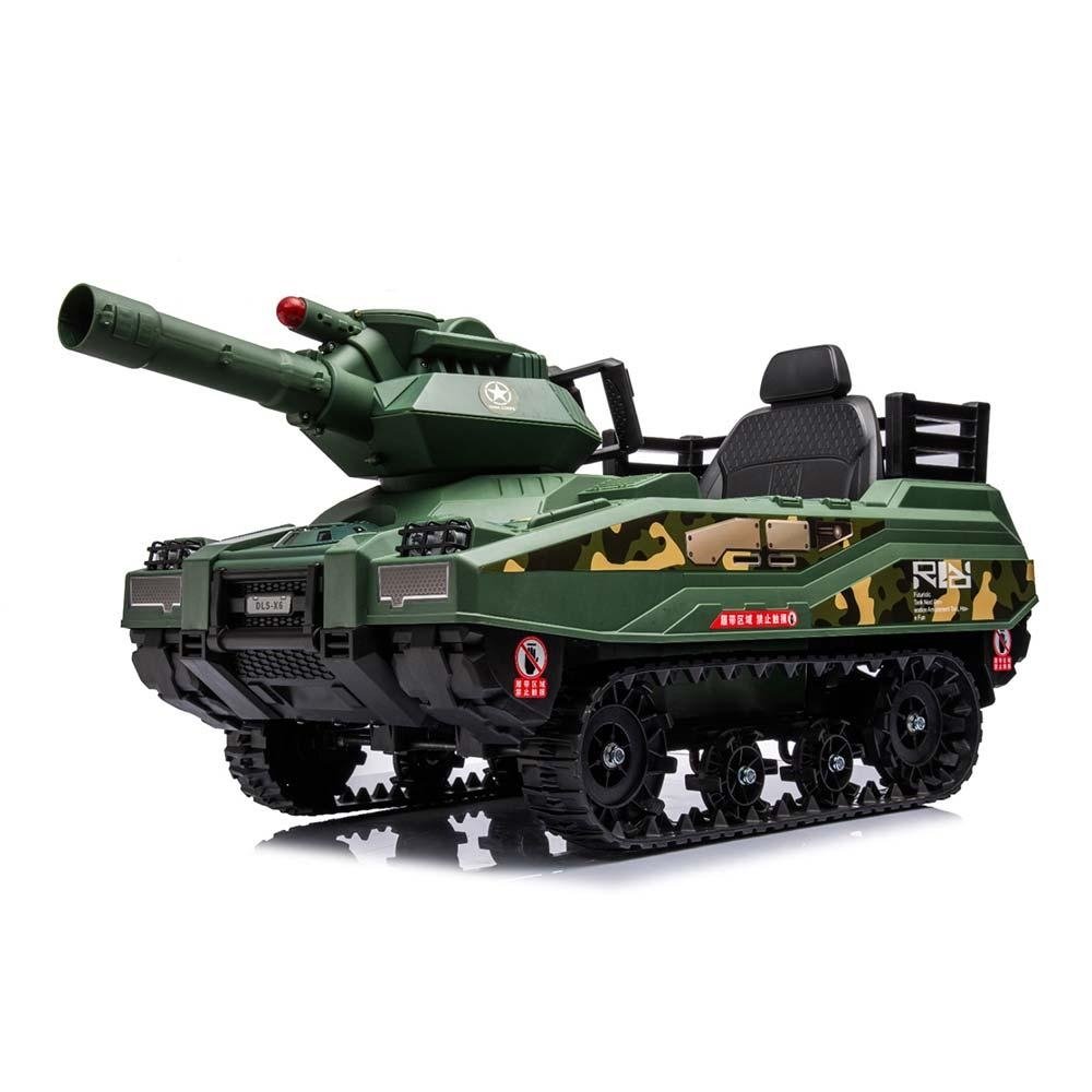 Carrinho Eletrico Mini Tanque com Som Luz e Disparador de Municao Camuflado Verde G31 - Gr