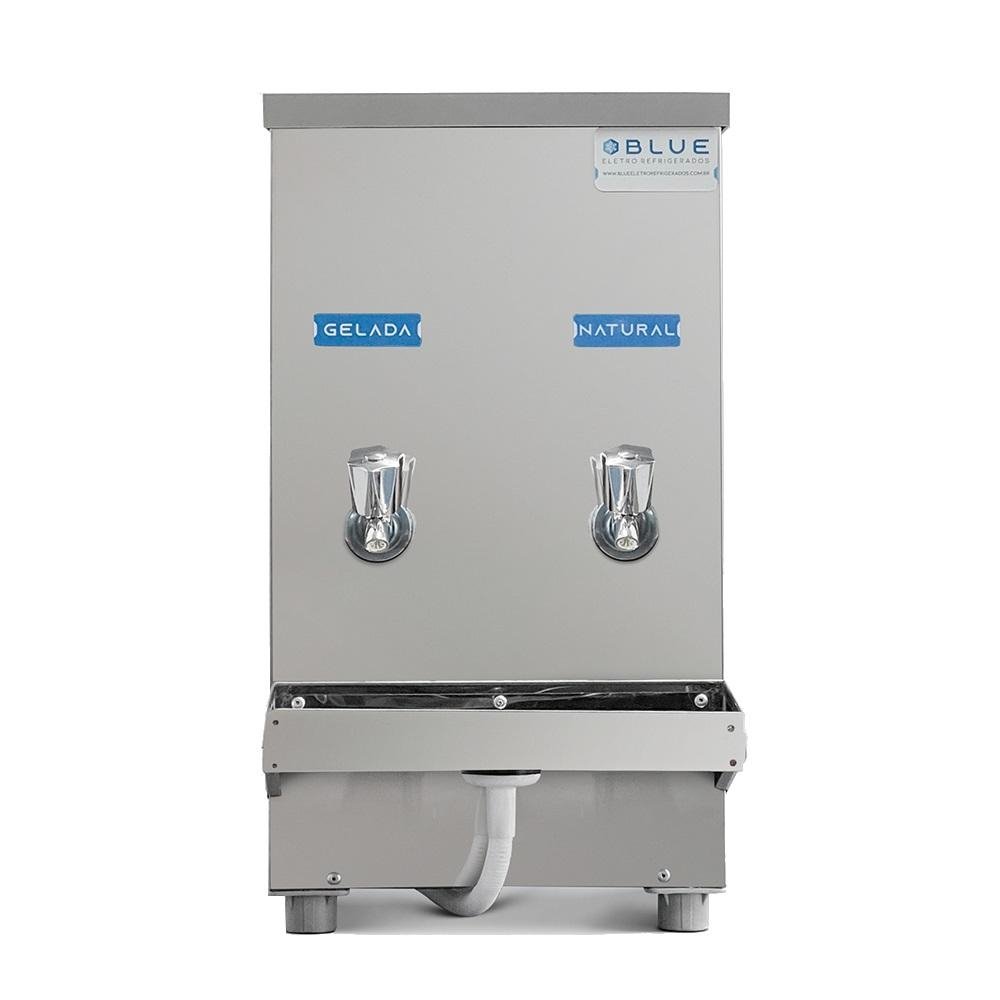 Bebedouro Purificador Industrial Blue Bancada 2 Torneiras Natural e Gelada 20L PIB20L220VN