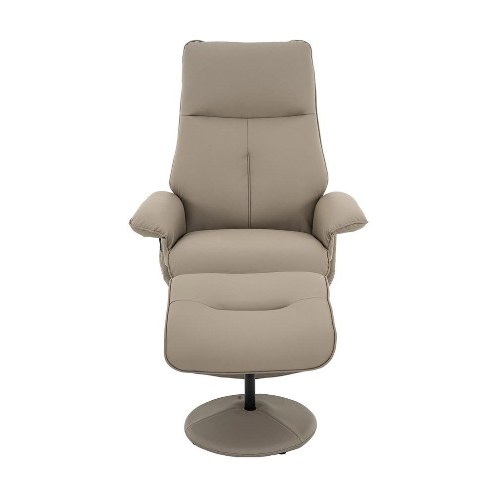 Poltrona de Massagem Reclinavel e Giratoria Arizona com Apoio de Pes Pu Fendi G56 - Gran B