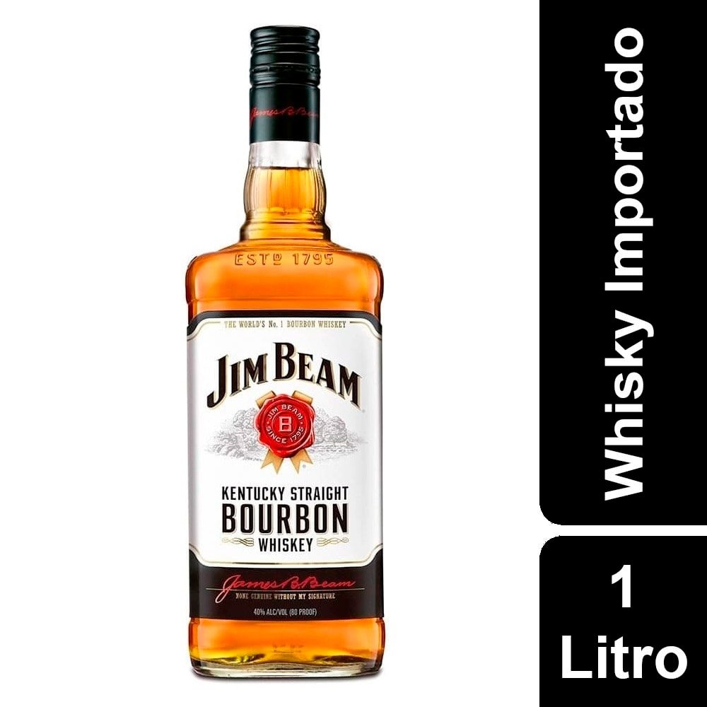 Whisky Importado Jim Beam White 1Litro Wells eFácil