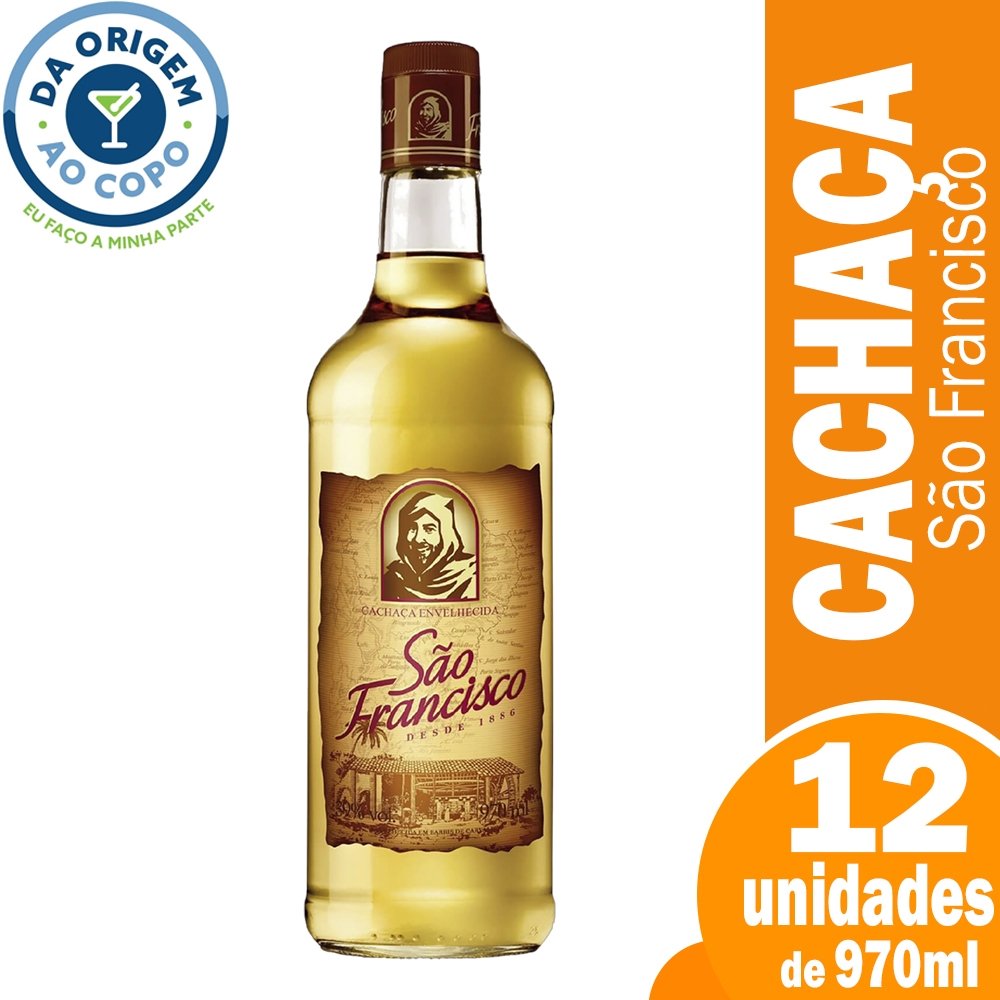 Cachaca Sao Francisco 970 Ml Kit 12 Unidades