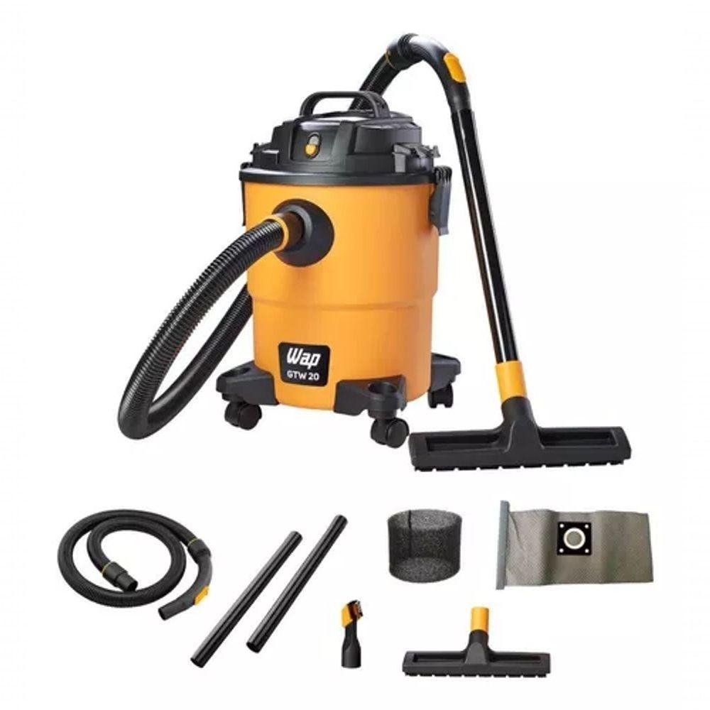 Aspirador de Po e Água WAP GTW 20 Amarelo/Preto 1600W 20L 127V FW006490-127V