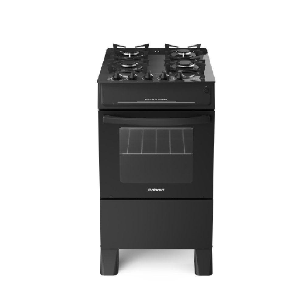 Fogao Itatiaia Electra Glass New Piso 4 Bocas Preto Mesa de Vidro Bivolt 3700000364