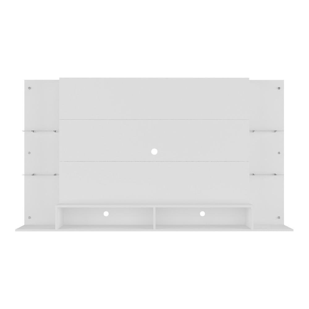 Painel TV 60" com Suporte e Prateleiras de Vidro Brasil Multimoveis BR3071 Branco