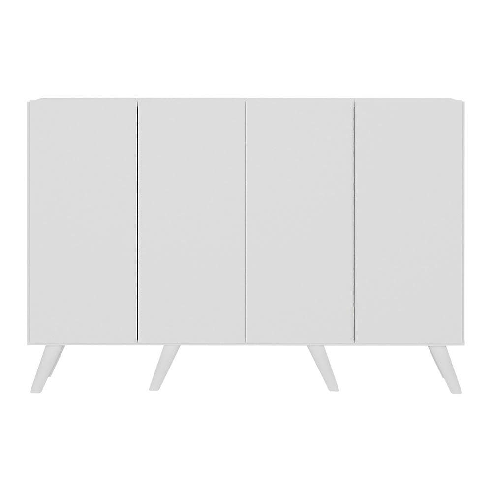 Aparador Buffet 4 Portas Retro Alemanha Multimoveis BR3556 Branco