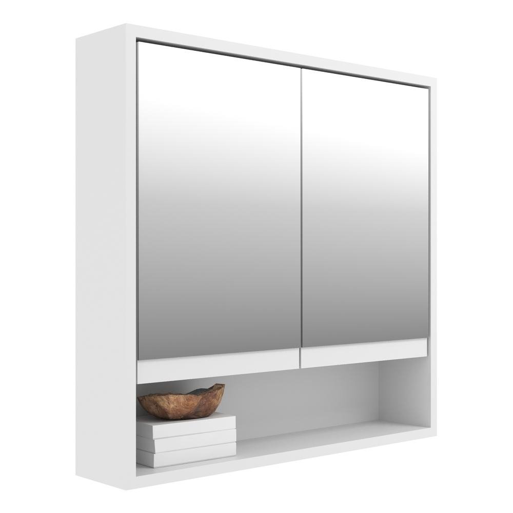 Espelheira para Banheiro 2 Portas 60cm Multimoveis CR10075 Branca