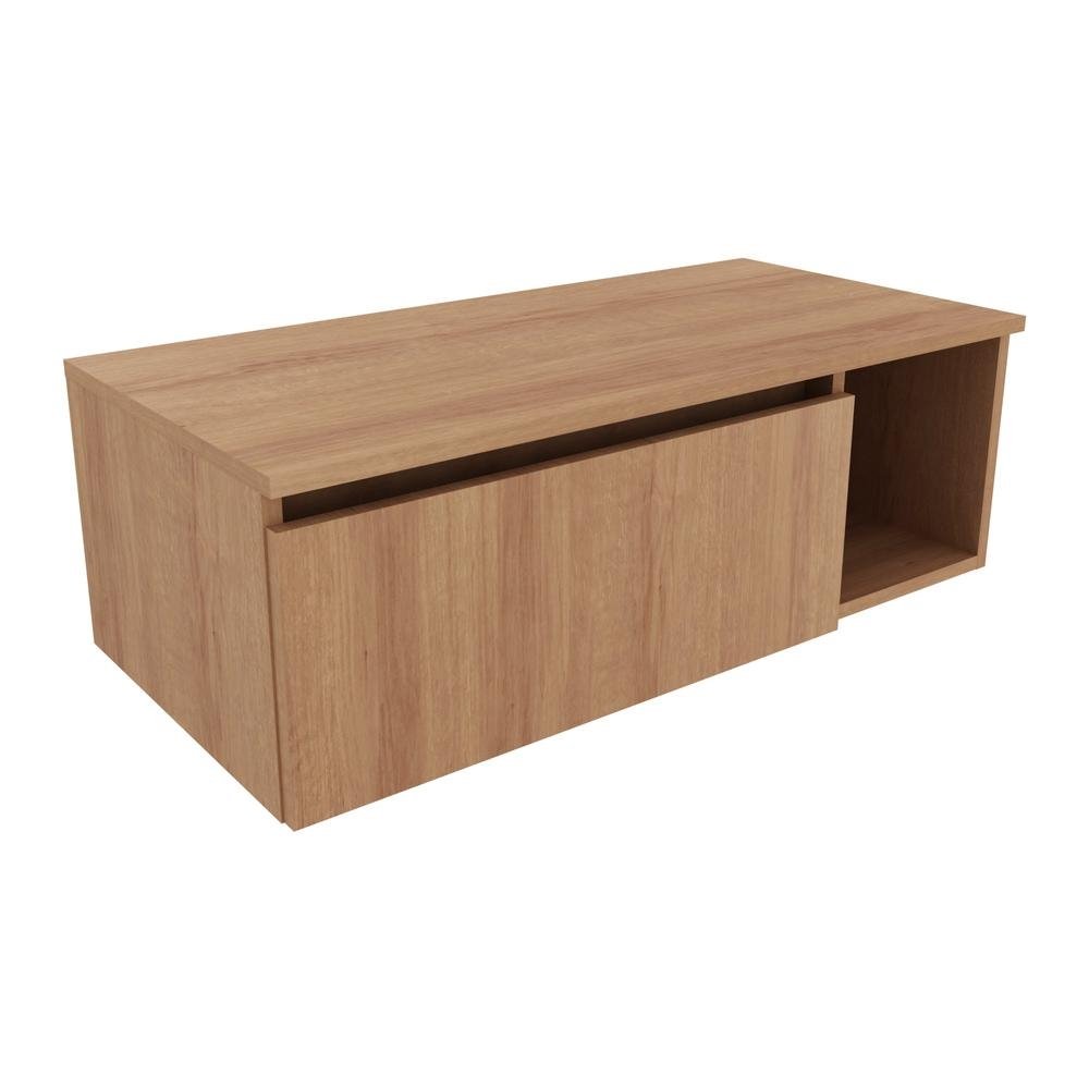 Gabinete Banheiro Suspenso 80cm Multimoveis CR10081 Amendoa