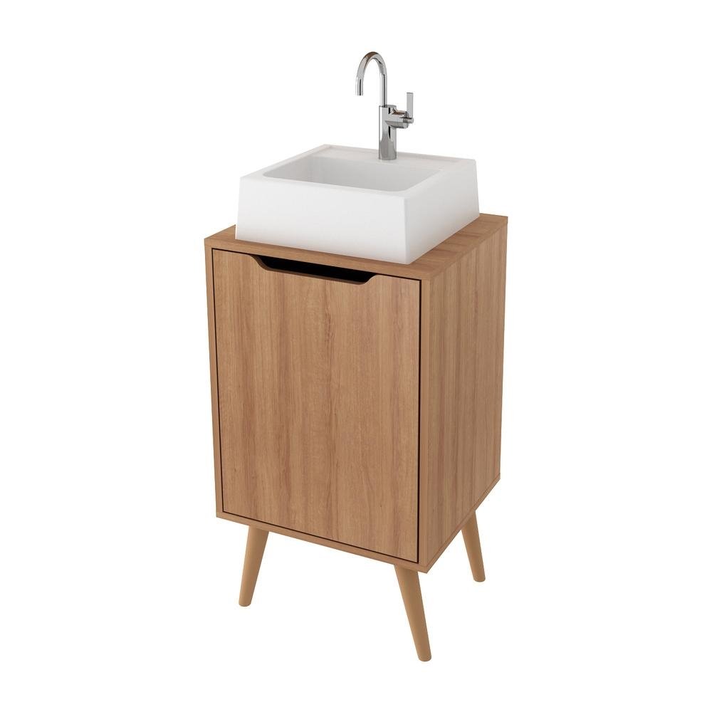 Gabinete Banheiro 45cm 1 Porta Retro Multimoveis CR10120
