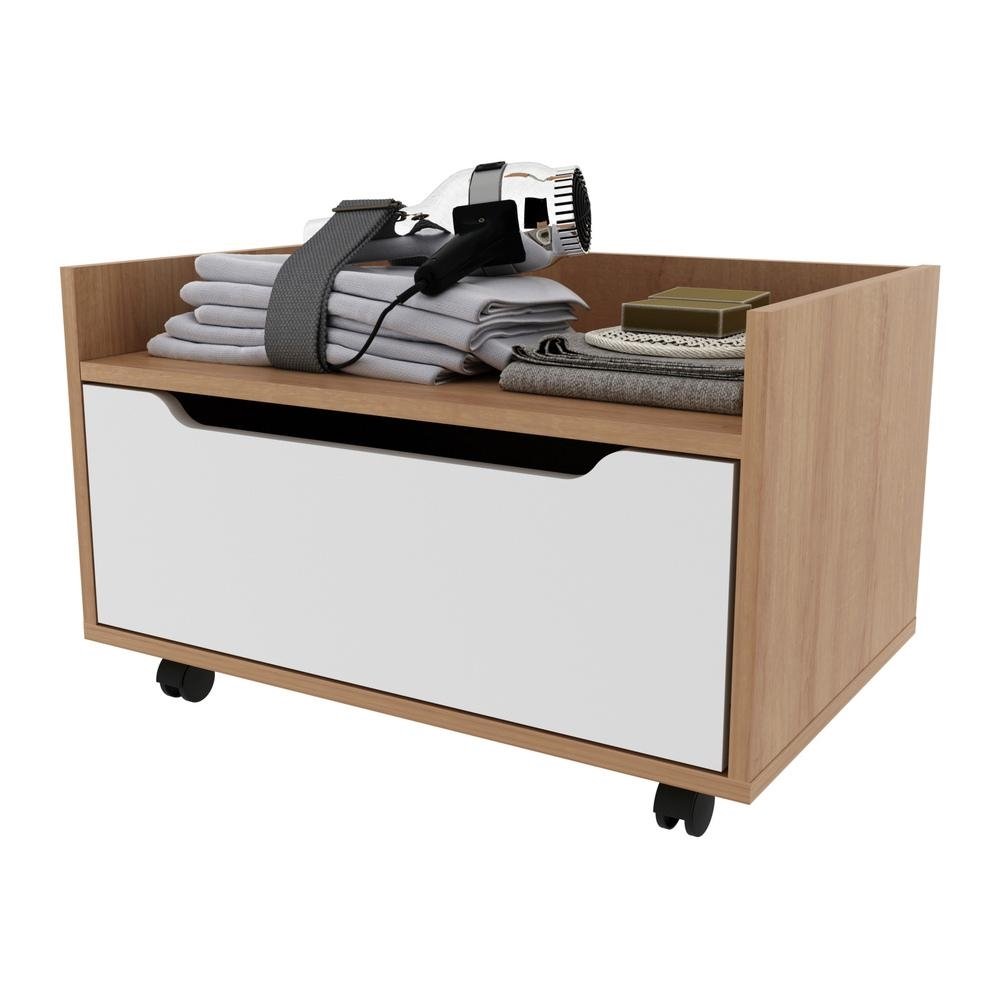 Gabinete Banheiro 60cm com 1 Gaveta e Rodizios Multimoveis CR10124