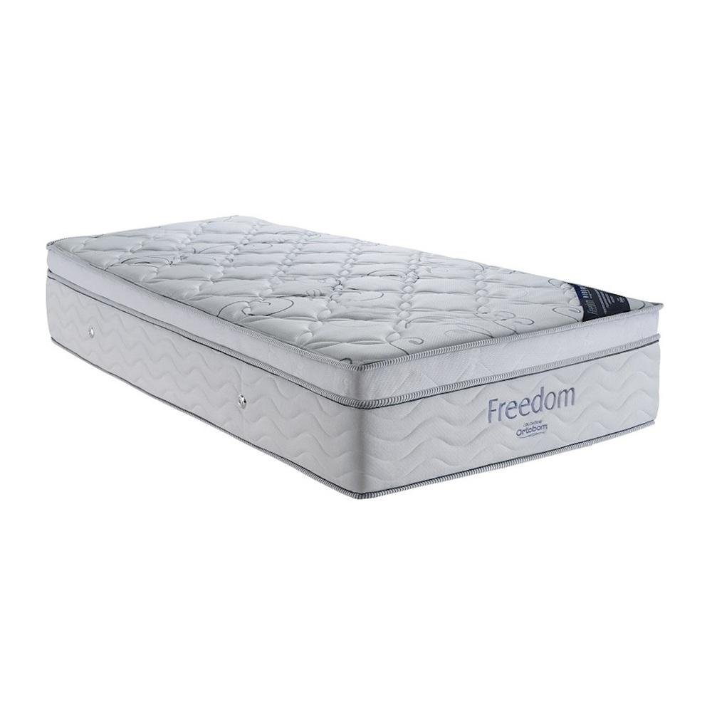 Colchao Freedom Solteirao (108x198x32) - Mola Superpocket, Pillow Top, Espuma Viscoelastic