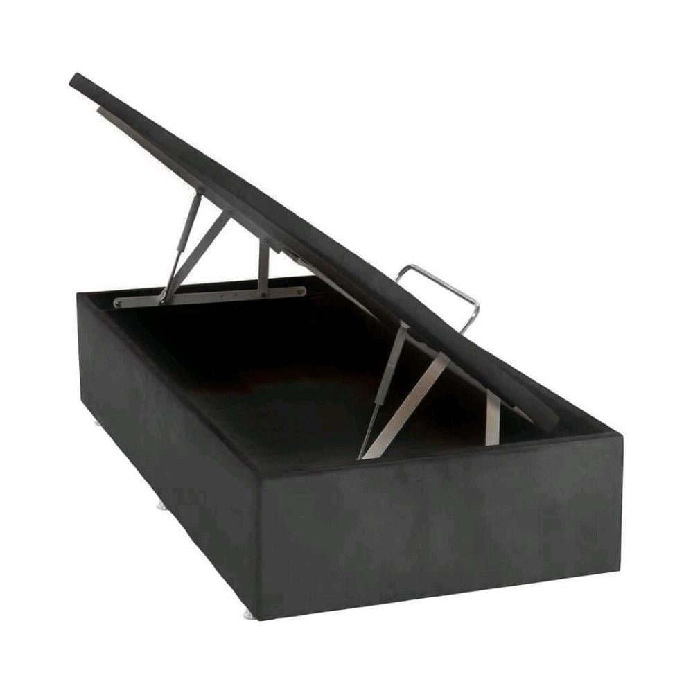 Base Bau Physical Camurca Cinza Solteiro (88x188x39) - Ortobom