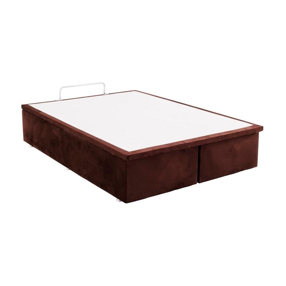 Base Bau Physical Camurca Marrom Queen (158x198x39) - Ortobom