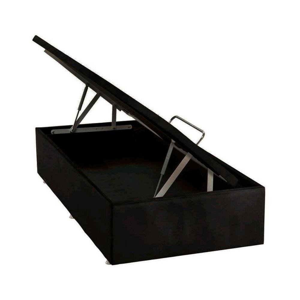 Base Bau Physical Camurca Preto Solteiro (88x188x39) - Ortobom