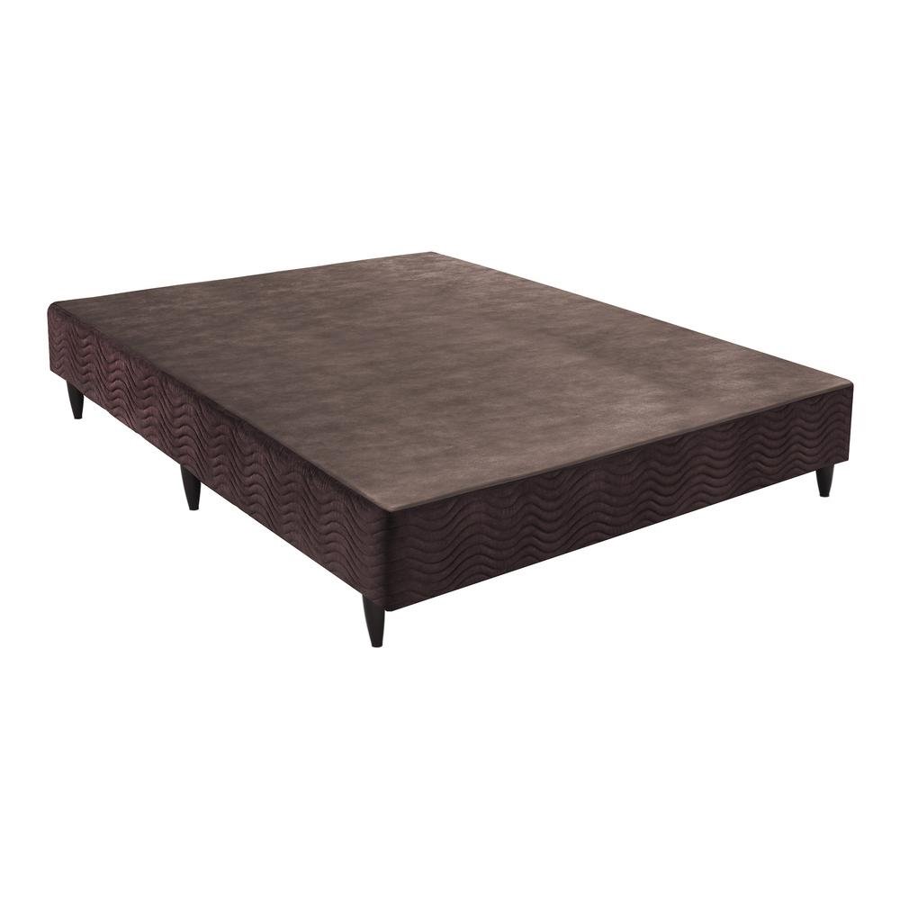 Base Sommier Camurca Marrom Viuva (128x188x23) - Revestida em Camurca - Ortobom