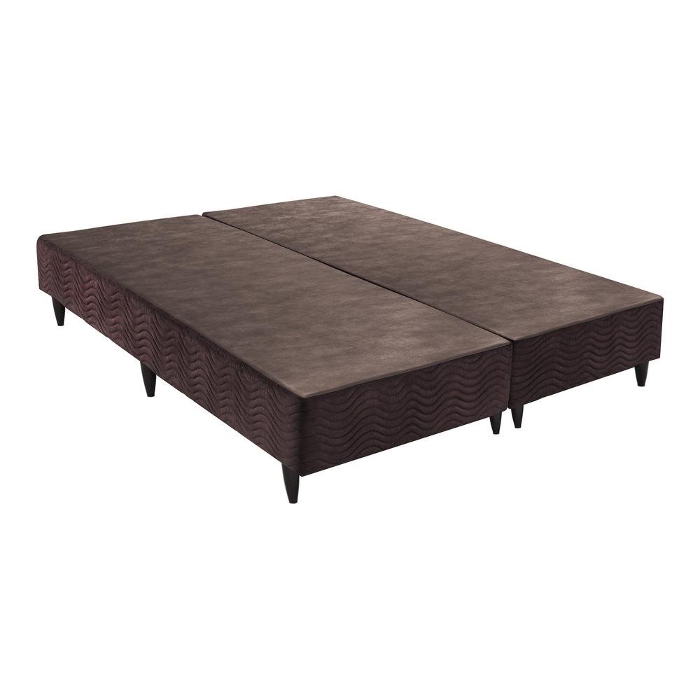 Base Sommier Camurca Marrom Super King (193x203x23) - Revestida em Camurca - Ortobom
