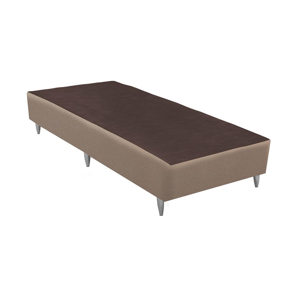 Base Sommier Linho Bege Solteirao (108x198x23) - Revestida em Linho - Ortobom