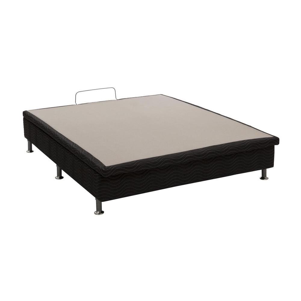 Base Bau Physical Preto Casal (138x188x25) - Madeira 100% de reflorestamento - Ortobom