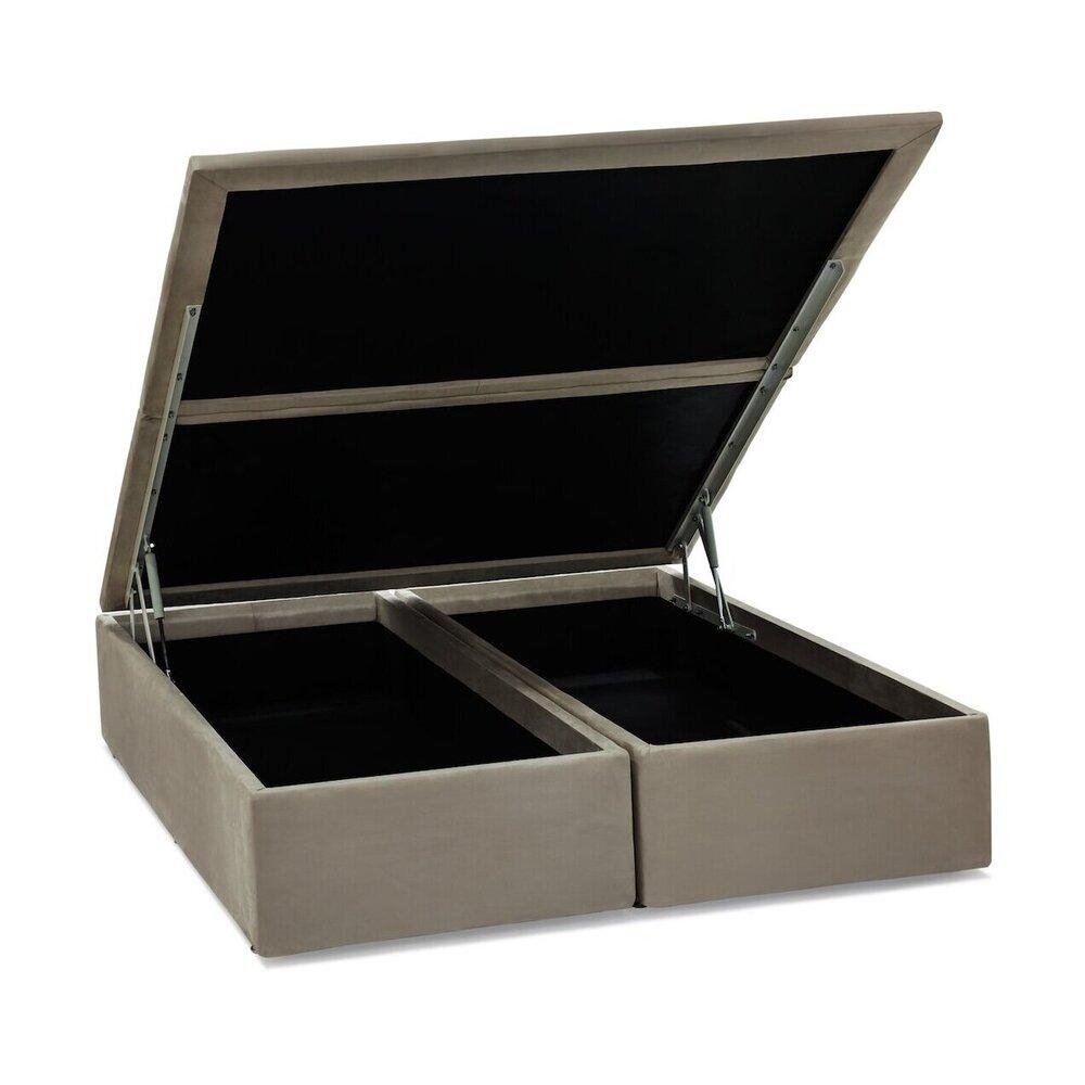 Base Bau Camurca Bege Casal (138x188x39) - Ortobom