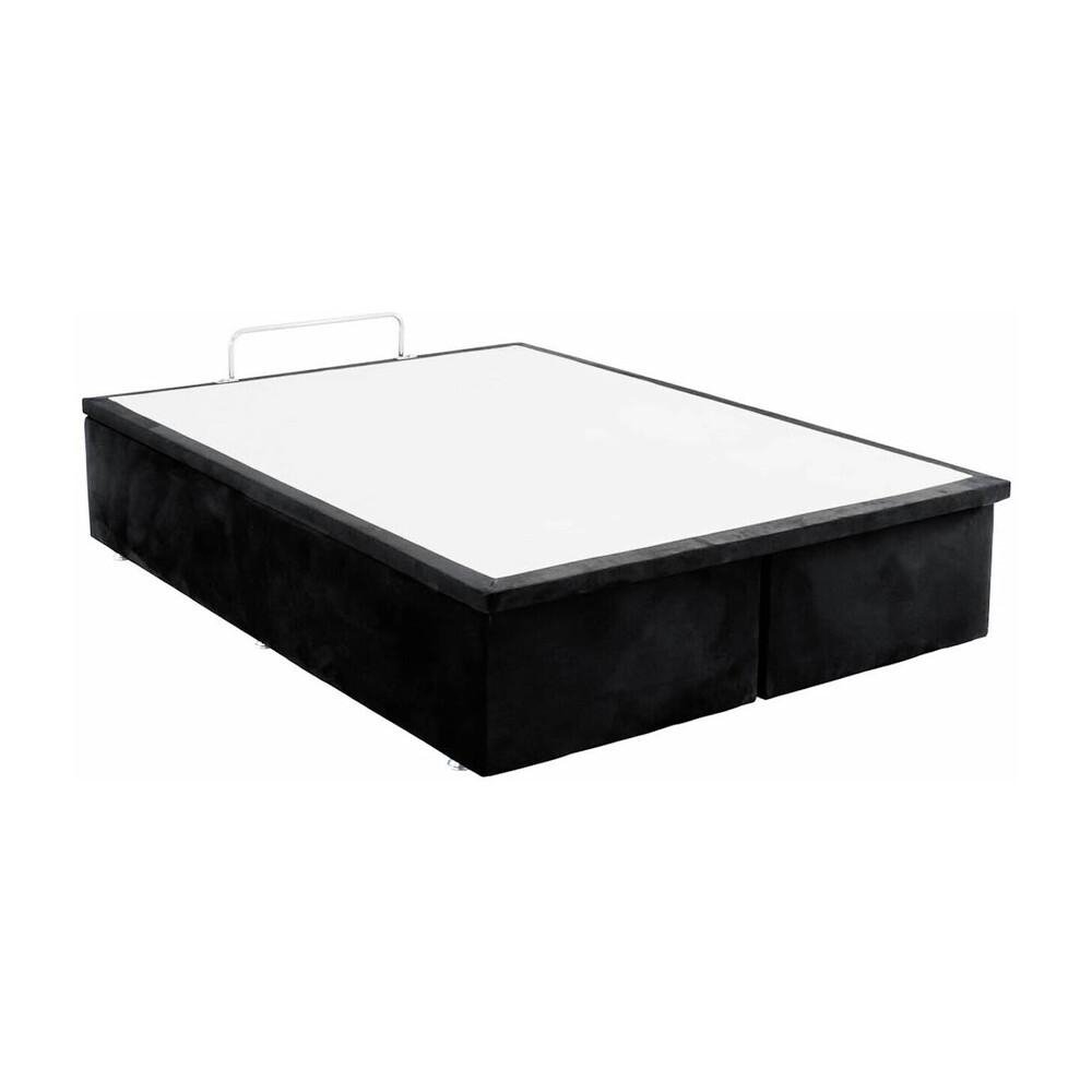 Base Bau Camurca Preto King (186x198x39) - Ortobom
