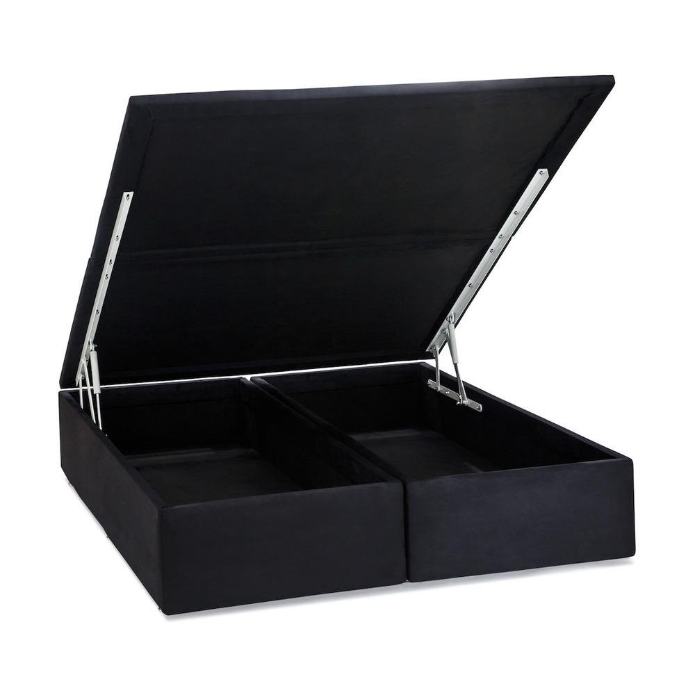 Base Bau Preto Super King (193x203x39) - Ortobom