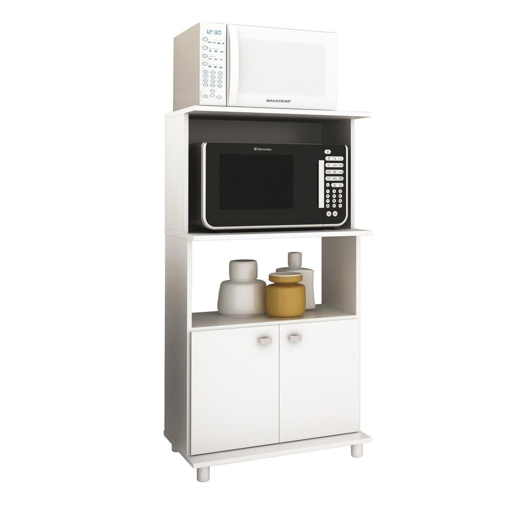 Balcao Multiuso para Forno e Microondas com 2 Portas Multimoveis CR20004 Branco