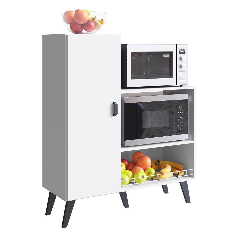 Balcao Retro para Forno e Microondas com Fruteira Multimoveis CR20095