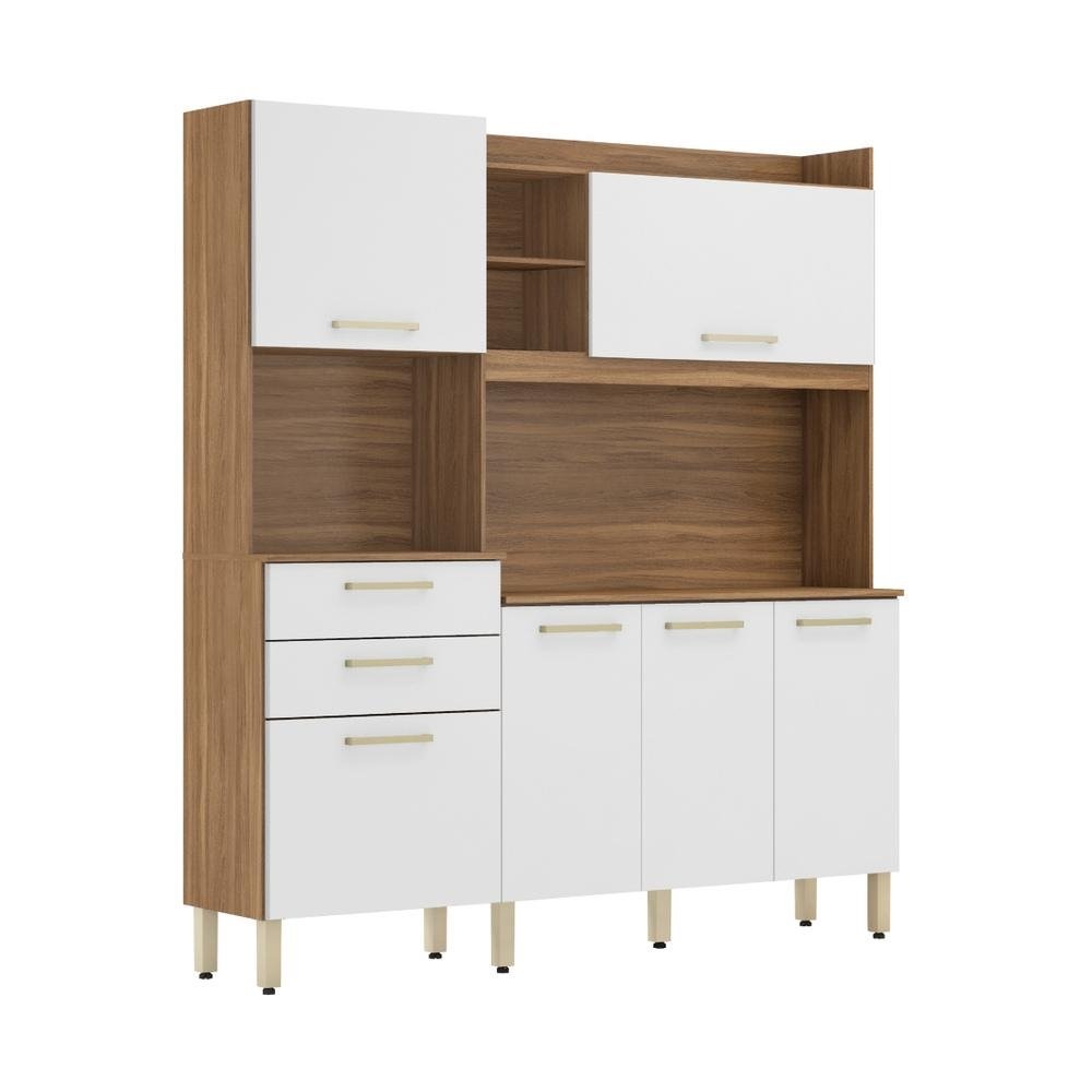 Armario de Cozinha Compacta 6 Portas e 2 Gavetas Multimoveis CR20231