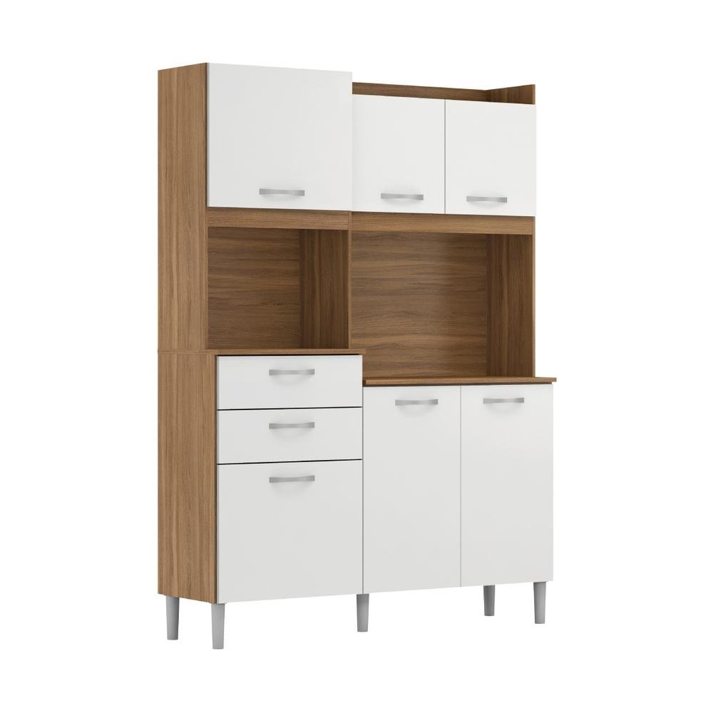 Armario de Cozinha Compacta 6 Portas e 2 Gavetas Multimoveis CR20232
