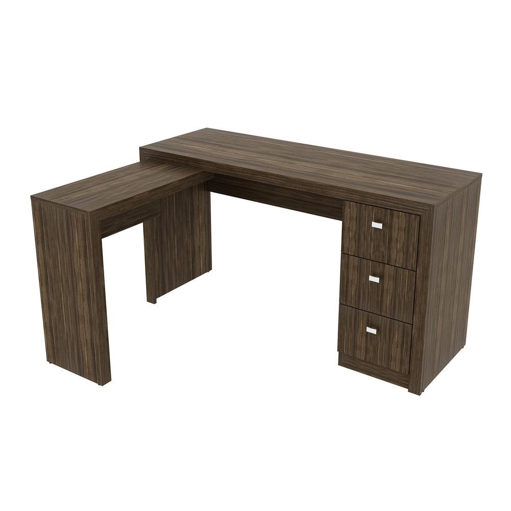 Escrivaninha/Mesa Escritorio de Canto Multimoveis CR25011 Nogal