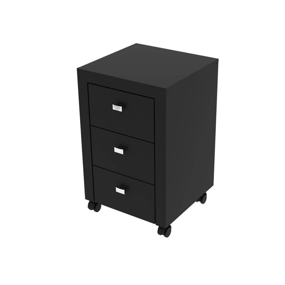 Gaveteiro com Rodizios Multimoveis CR25018 Preto