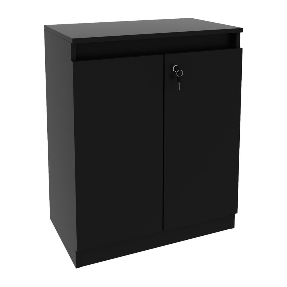 Balcao Escritorio com Chave Multimoveis CR25046 Preto