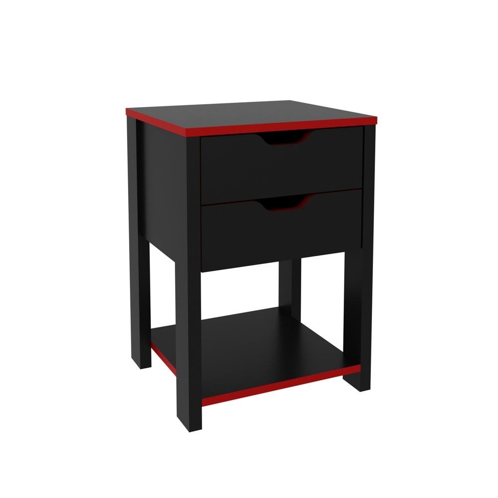 Gaveteiro Gamer Multimoveis CR25058 Preto/Vermelho