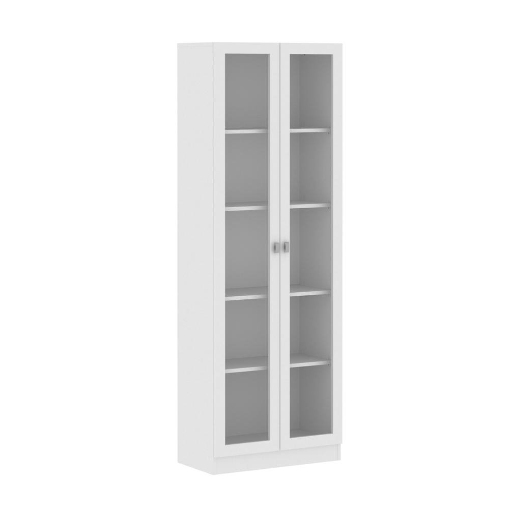 Armario Estante com 2 Portas de Vidro Multimoveis CR25069 Branco