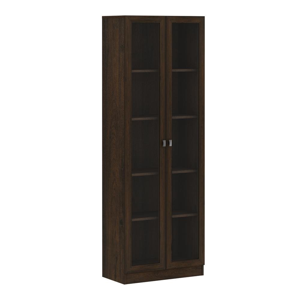 Armario Estante com 2 Portas de Vidro Multimoveis CR25069 Rustico