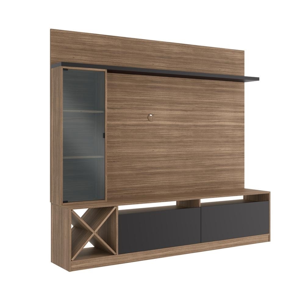 Rack com Painel TV 60" Multimoveis CR25135 Montana/Grafite