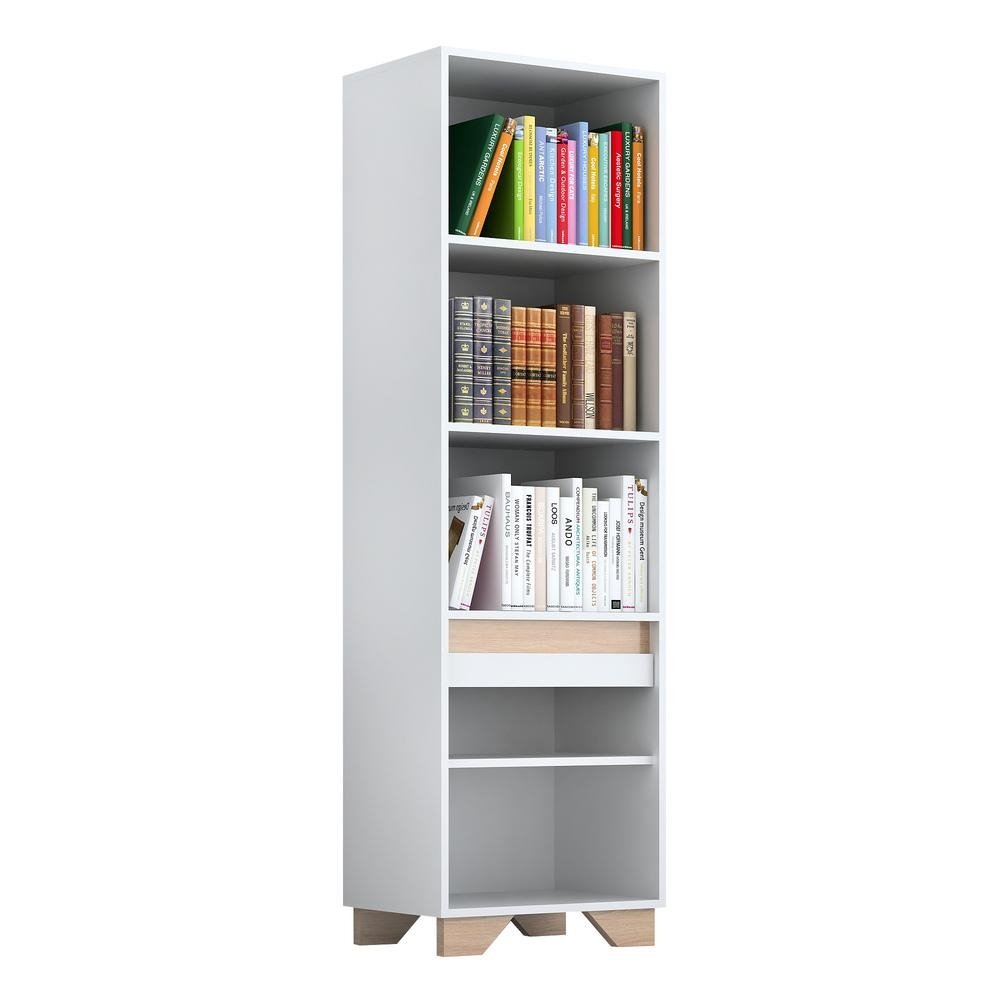 Estante Livreiro 1 Porta Multimoveis CR25142 Branca/Siena