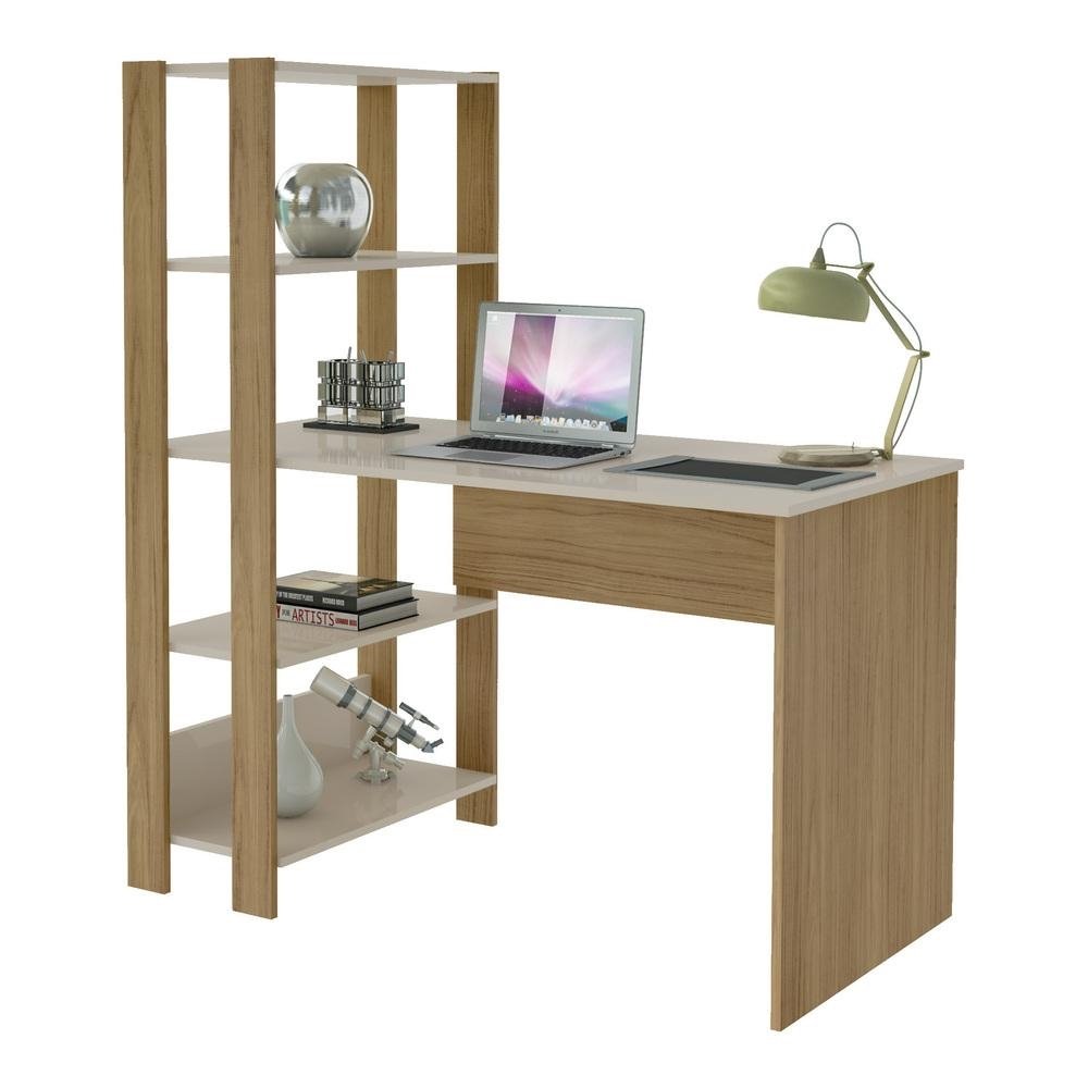 Escrivaninha 120cm com Estante Lateral Multimoveis CR25207