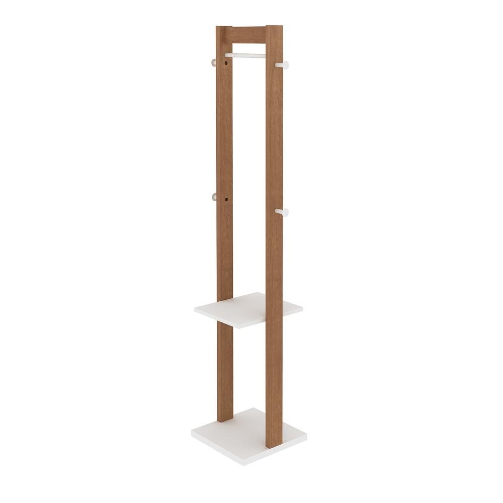Cabideiro de Chao Multimoveis CR35005 Amendoa/Branco