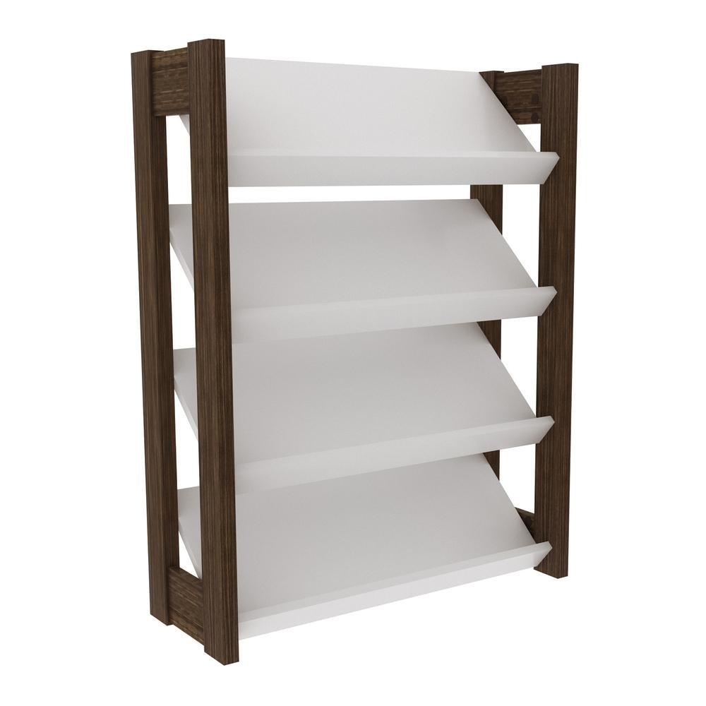 Sapateira Multimoveis CR35006 Branco/Nogal