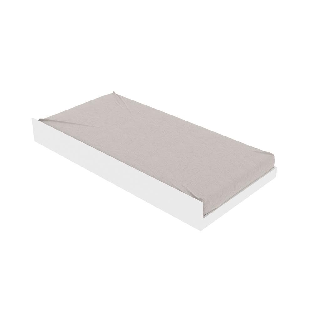 Cama de Solteiro Auxiliar para Colchao 88 x 188 cm Multimoveis CR35012 Branca