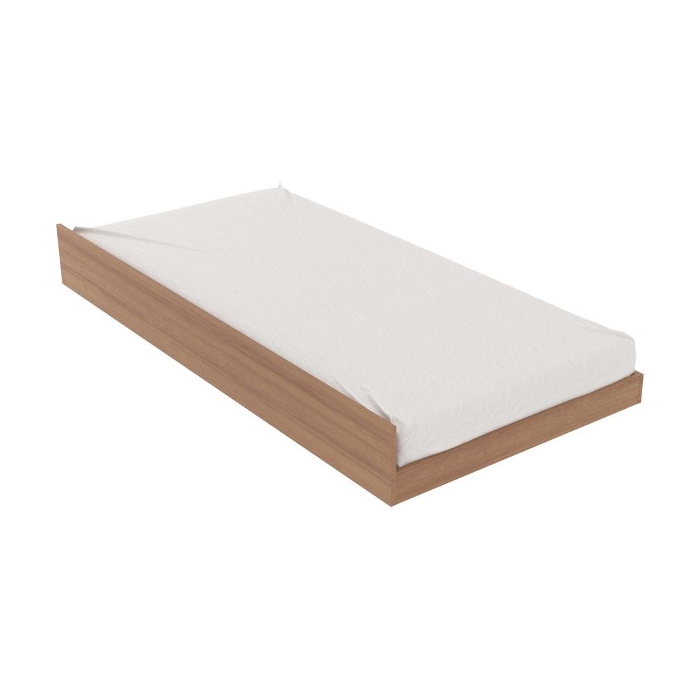 Cama de Solteiro Auxiliar para Colchao 88 x 188 cm Multimoveis CR35012 Amendoa