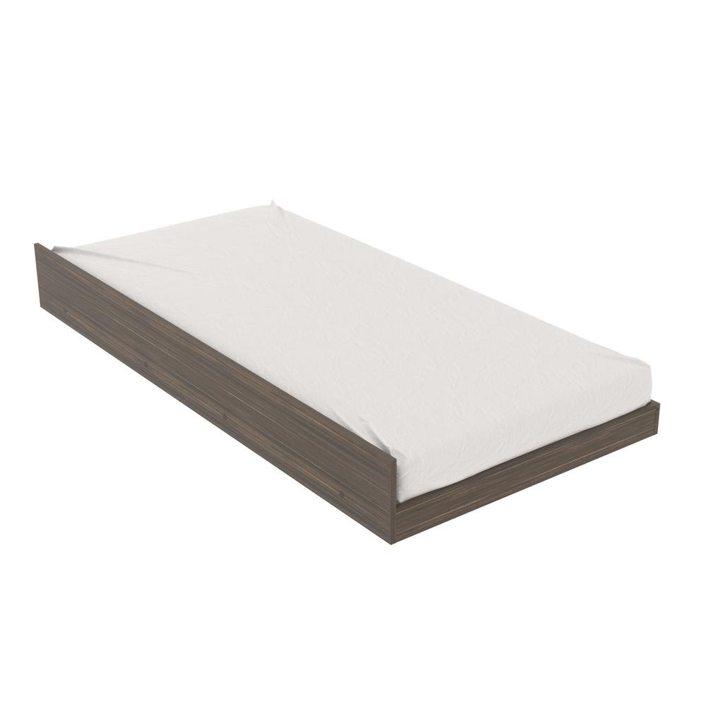 Cama de Solteiro Auxiliar para Colchao 88 x 188 cm Multimoveis CR35012 Nogal