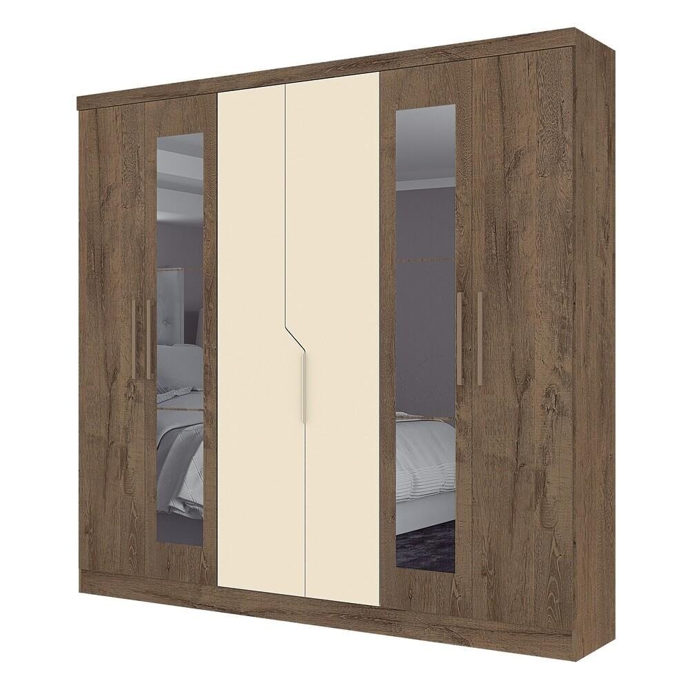 Guarda-Roupas 6 Portas com Espelhos Multimoveis CR35121