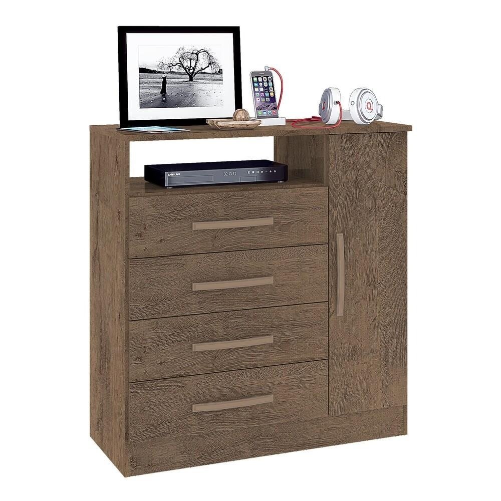 Comoda 80cm 4 Gavetas 1 Porta Multimoveis CR35150