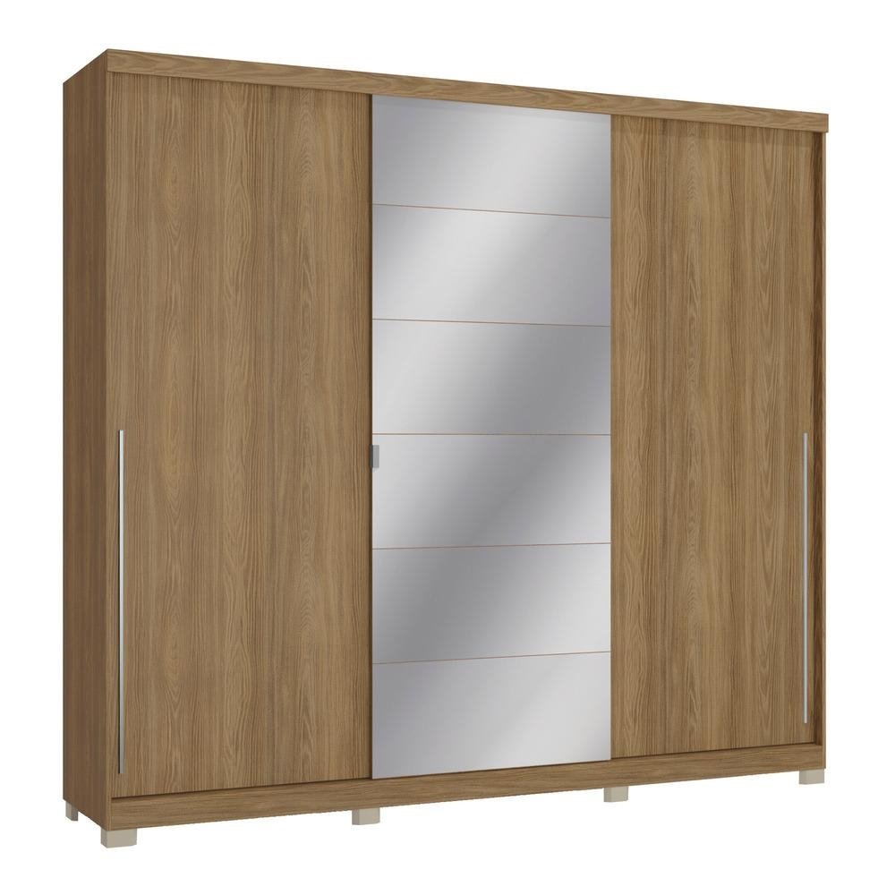 Guarda-Roupas Casal com Espelho 3 Portas 4 Gavetas Multimoveis CR35153