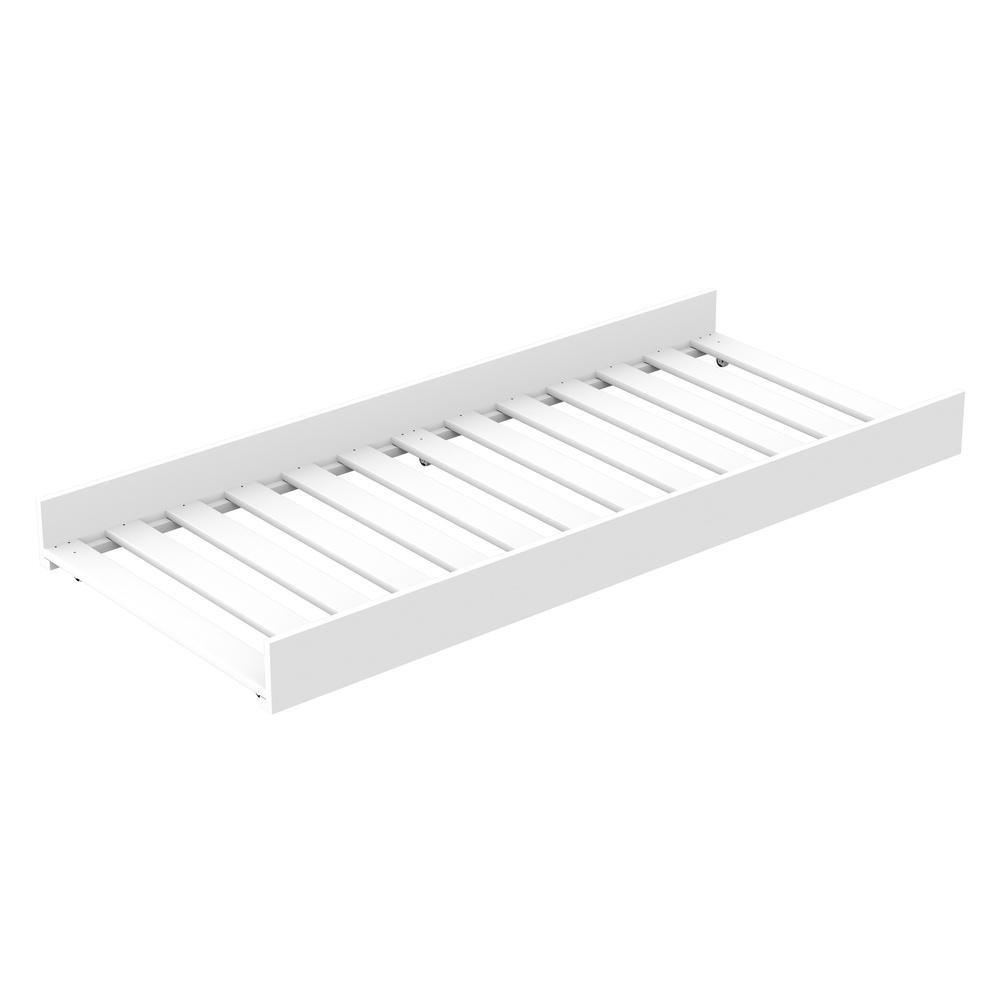 Cama Solteiro Auxiliar Multimoveis CR40015 Branco Acetinado