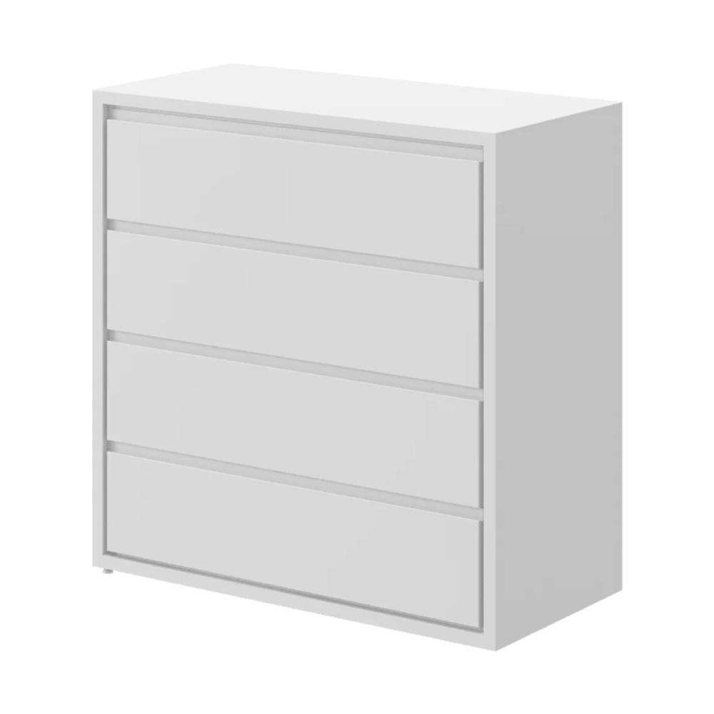 Comoda Infantil 4 Gavetas Flex Multimoveis CR40021 Branco Acetinado